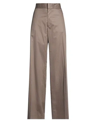 Sa Su Phi Woman Pants Taupe Size 10 Cotton In Gray