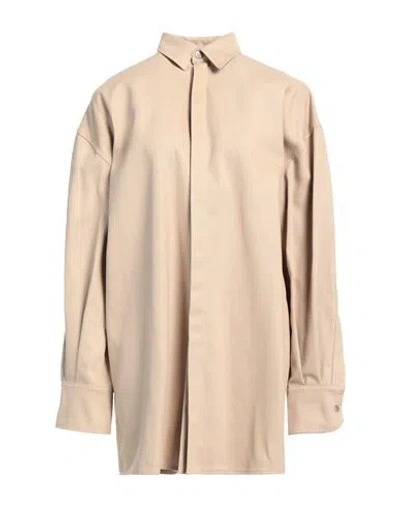 Sa Su Phi Woman Shirt Beige Size 4 Cotton