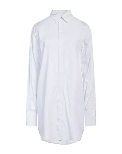 Sa Su Phi Marcella Longline Cotton-poplin Shirt In White