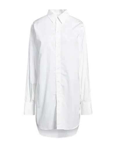 Sa Su Phi Marcella Longline Cotton-poplin Shirt In White