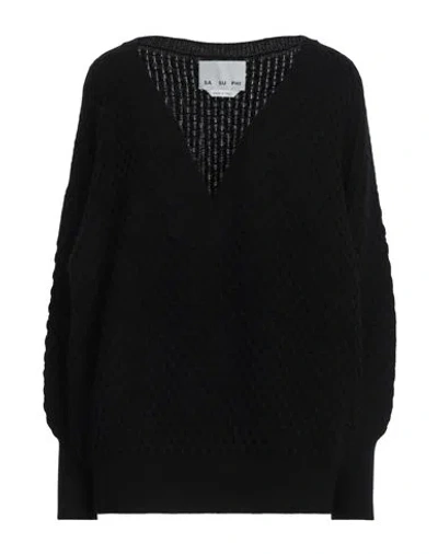 Sa Su Phi Woman Sweater Black Size 6 Cashmere