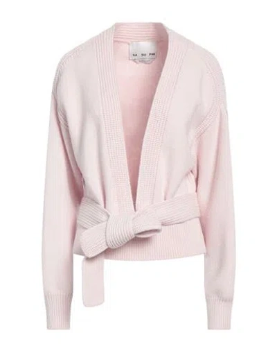Sa Su Phi Woman Sweater Light Pink Size 4 Wool, Cashmere
