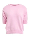 Sa Su Phi Crew Neck Cashmere Pink Top In Pink
