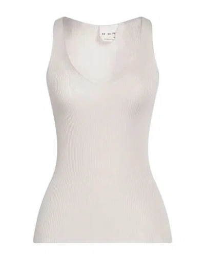 Sa Su Phi Woman Top Light Grey Size 2 Silk In Gray