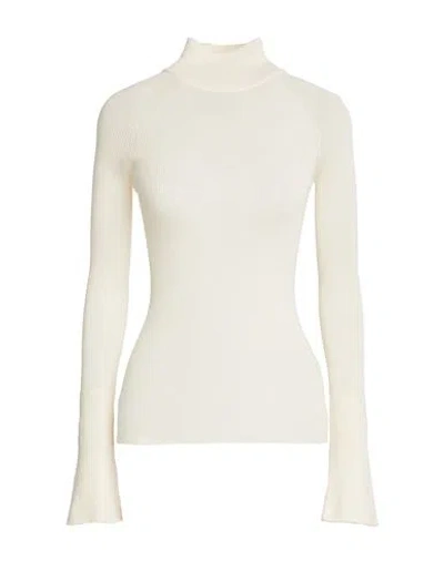 Sa Su Phi Woman Turtleneck Cream Size 6 Cashmere, Silk In White