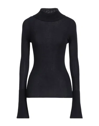 Sa Su Phi Woman Turtleneck Navy Size 4 Cashmere, Silk In Navy Blue