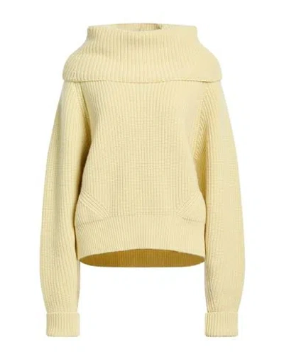 Sa Su Phi Woman Turtleneck Pastel Yellow Size 6 Wool, Cashmere In Gray