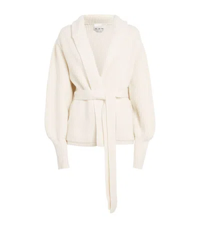 Sa Su Phi Wool-cashmere Tie Cardigan In Ivory