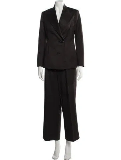 Pre-owned Sa Su Phi Wool Pantsuit In Brown