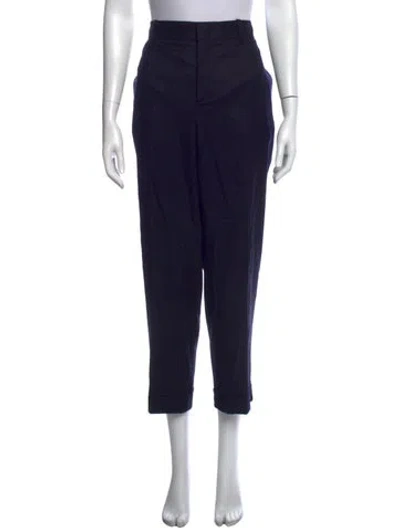 Pre-owned Sa Su Phi Wool Straight Leg Pants W/ Tags In Blue
