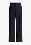 Sa Su Phi Wool Tailored Pants In Blue