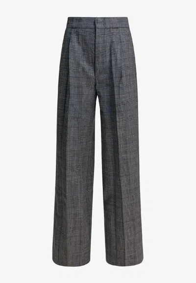Sa Su Phi Wool Tailored Pants In Gray