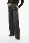 Sa Su Phi Wool Wide-leg Pants With High Waist In Green