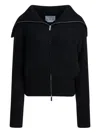 Sa Su Phi Zip-up Cardigan In Black