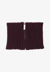 Sa Su Phi Zip-up Cashmere Scarf In Burgundy