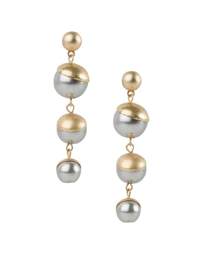 Saachi 11-13mm Pearl Dangle Earrings In Gold