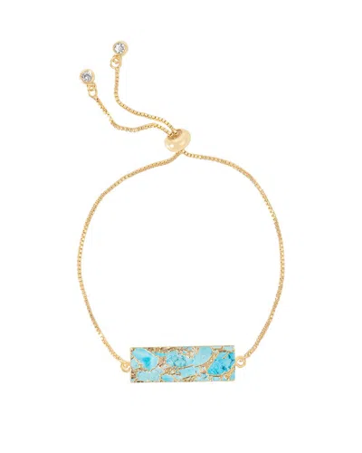 Saachi 18k Plated Mojave Turquoise Bracelet