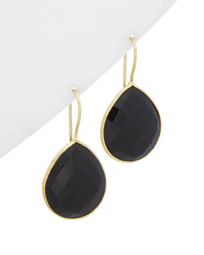 Saachi 18k Plated Onyx Drop Earrings In Black