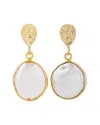 Saachi Freshwater Pearl Full Moon Dangle Earrings