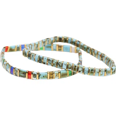 SAACHI SAACHI 2-PACK STRETCH BEADED BRACELETS