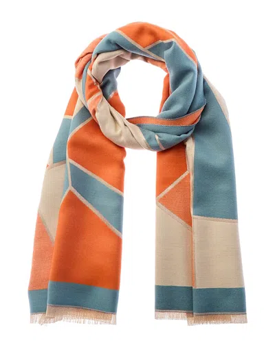 SAACHI SAACHI ABSTRACT TILE REVERSIBLE SCARF
