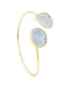 Saachi Agate Duet Cuff Bracelet In Gold