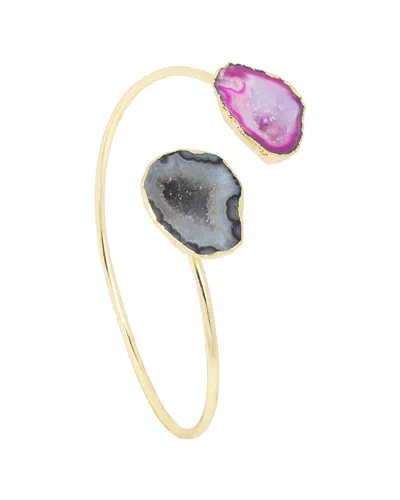 Saachi Agate Cz Cuff Bracelet