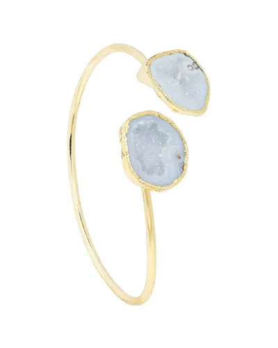Saachi Agate Cz Cuff Bracelet