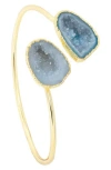 Saachi Agate Duet Cuff Bracelet In Gold
