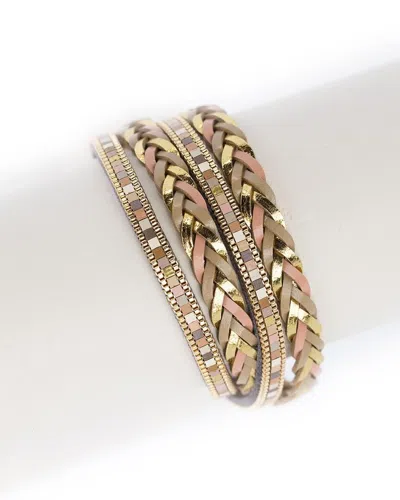 SAACHI SAACHI ALL TIED UP BRAIDED LEATHER BRACELET