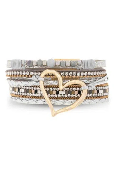 Saachi Angled Stone Adorned Bracelet