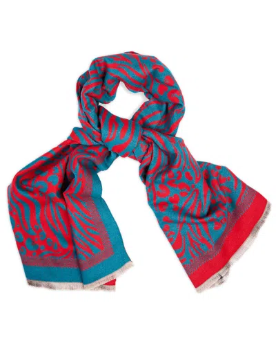 Saachi Animal Print Reversible Scarf In Multi