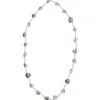 Saachi Baroque Pearl Long Necklace In Pastel Pink