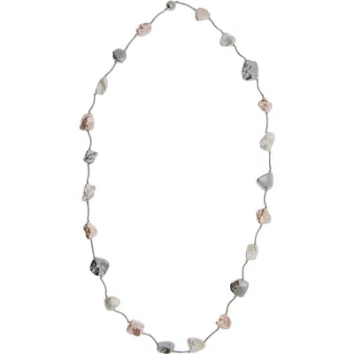 Saachi Baroque Pearl Long Necklace In Multi