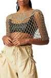 Saachi Beaded Capelet In Gold