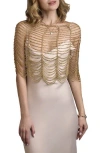 Saachi Beaded Capelet In Gold