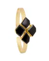 Saachi Black Onyx Cuff Bracelet In Gold