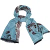 Saachi Botanical Reversible Print Scarf In Blue