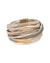 Saachi Multi Strand Wrap Bracelet In Brown