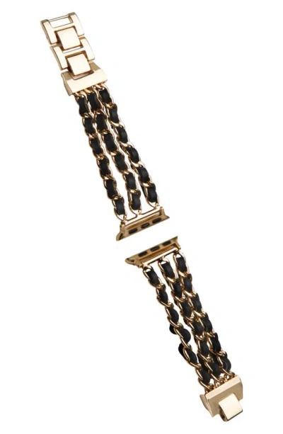 Saachi Braided Chain Apple Watch® Watchband In Black