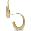 Saachi Brushed Half Hoop Earrings