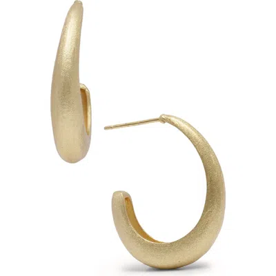 Saachi Brushed Half Hoop Earrings