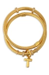 Saachi Bubble Charm Initial Bracelet In Gold