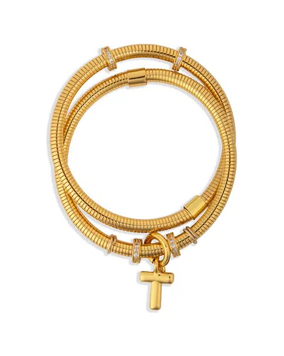 Saachi Bubble Charm Initial Bracelet In Gold