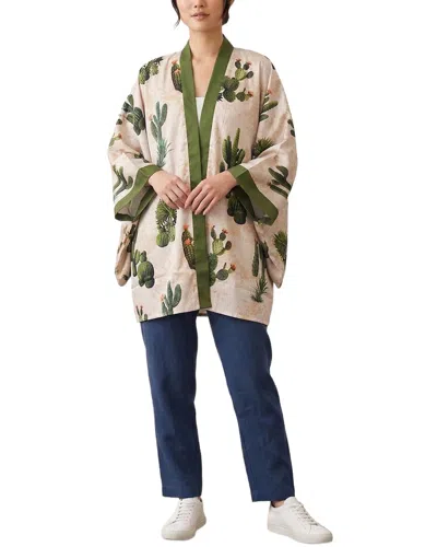 Saachi Cacti Short Kimono In Green