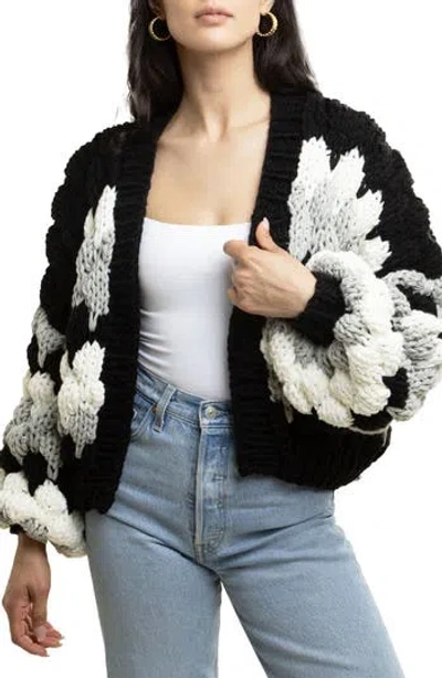 Saachi Camilla Crochet Cardigan In Black