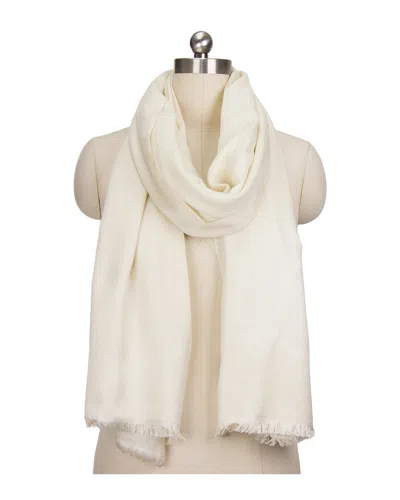 Saachi Cashmere & Silk-blend Scarf In White