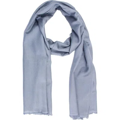 Saachi Cashmere Silk Eyelash Fringe Scarf In Cool Grey
