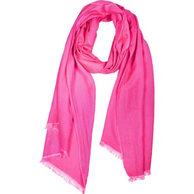 Saachi Cashmere Silk Eyelash Fringe Scarf In Gray