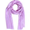 Saachi Cashmere Silk Eyelash Fringe Scarf In Lavender